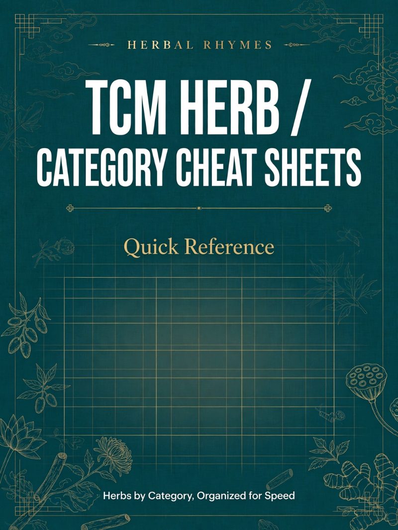 Herb Category Cheat Sheets — 13 Categories